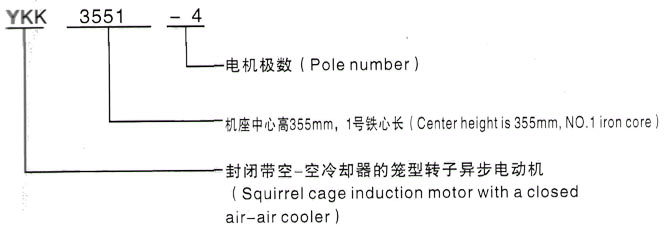 YKK系列(H355-1000)高压YKS5003-2三相异步电机西安泰富西玛电机型号说明